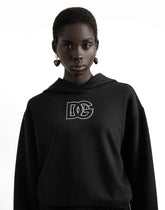 Cotton sweatshirt with DG embroidery -  | Dolce &amp; Gabbana