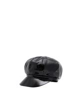 Patent leather baker boy hat with peak -  | Dolce &amp; Gabbana