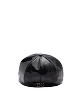 Patent leather baker boy hat with peak -  | Dolce &amp; Gabbana