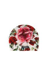 Charmeuse turban with floral appliqués -  | Dolce &amp; Gabbana