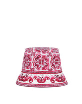 Bucket hat with Majolica print -  | Dolce & Gabbana
