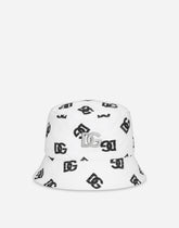 Nylon bucket hat with DG logo print -  | Dolce &amp; Gabbana