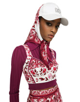 Baseball cap with Majolica-print scarf -  | Dolce &amp; Gabbana