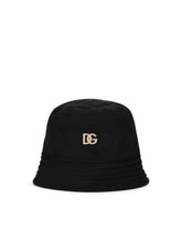 Nylon bucket hat with DG crystal embellishment -  | Dolce &amp; Gabbana
