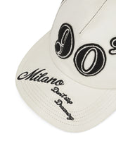 Baize and leather baseball cap with lettering -  | Dolce & Gabbana
