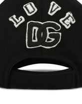 Baize and leather baseball cap with lettering -  | Dolce & Gabbana