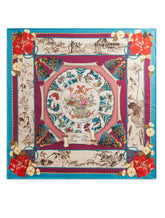 Twill silk foulard with Silk road print: 90 x 90cm- 35 x 35 inches -  | Dolce & Gabbana