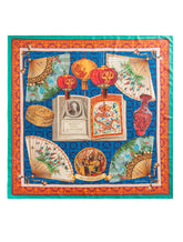 Twill silk foulard with Silk road print: 90 x 90cm- 35 x 35 inches -  | Dolce & Gabbana