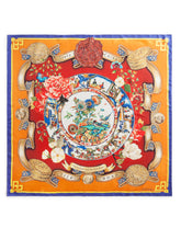 Twill silk foulard with Silk road print: 90 x 90cm- 35 x 35 inches -  | Dolce & Gabbana