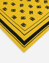 Twill scarf with all-over DG logo print (90 x 90) -  | Dolce &amp; Gabbana