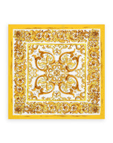 Cotton foulard with majolica print (90x90) -  | Dolce &amp; Gabbana