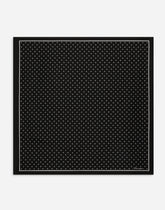 Silk twill scarf with striped print (90x90) -  | Dolce &amp; Gabbana