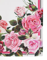 Rose-print silk twill foulard (90x90) -  | Dolce &amp; Gabbana
