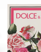 Silk twill scarf with Rose print 70x70 -  | Dolce &amp; Gabbana