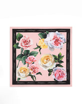 Rose and peony-print silk twill foulard (70x70) -  | Dolce &amp; Gabbana