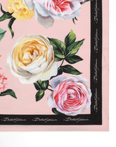 Rose and peony-print silk twill foulard (70x70) -  | Dolce &amp; Gabbana
