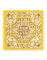 Cotton foulard with majolica print (50x50) -  | Dolce &amp; Gabbana