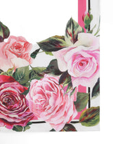 50x50 Rose Print Silk Twill Scarf -  | Dolce &amp; Gabbana