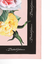 Rose and peony-print silk twill foulard (50x50) -  | Dolce &amp; Gabbana