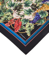 TWILL FOULARD WITH GRAPE PRINT: 50 X 50CM - 20 X 20 INCHES -  | Dolce & Gabbana