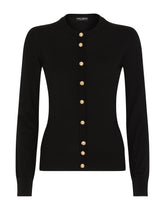 Dolce & Gabbana Cardigan In Solid-Coloured Wool Satin -  | Dolce & Gabbana