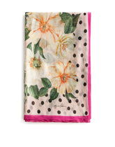 Camellia-print silk scarf (120 x 200) -  | Dolce & Gabbana