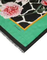 Carnation-print modal and cashmere scarf (135 x 200) -  | Dolce & Gabbana