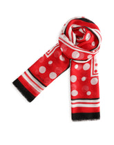 Silk scarf with polka-dot print: 135 x 200cm - 53 x 78 inches -  | Dolce & Gabbana