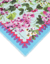 Large bluebell-print modal and cashmere scarf (140 x 140) -  | Dolce & Gabbana