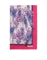 Large wisteria-print modal and cashmere scarf (140 x 140) -  | Dolce & Gabbana