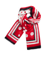 Silk and cashmere scarf with polka dot print (140 x 140) -  | Dolce & Gabbana