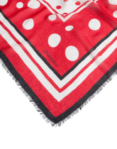 Silk and cashmere scarf with polka dot print (140 x 140) -  | Dolce & Gabbana