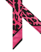 Neon leopard-print twill headscarf -  | Dolce & Gabbana