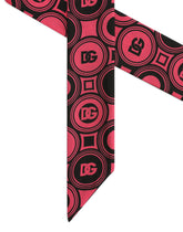 Twill headscarf with DG logo print -  | Dolce &amp; Gabbana