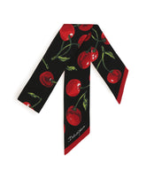 Cherry-print twill headscarf (6x100) -  | Dolce & Gabbana