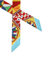 Carretto-print twill headscarf (6x100) -  | Dolce & Gabbana