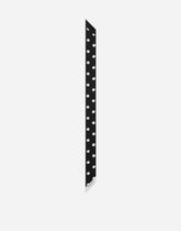 Twill headscarf with polka-dot and striped print (6x100) -  | Dolce &amp; Gabbana