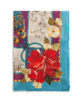 Scarf in modal and cashmere with Silk road print: 140 x 140cm- 55 x 55 inches -  | Dolce & Gabbana