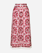 Majolica-print poplin culottes -  | Dolce &amp; Gabbana