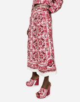 Majolica-print poplin culottes -  | Dolce &amp; Gabbana
