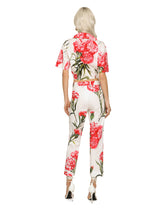 Carnation-print poplin pants -  | Dolce & Gabbana