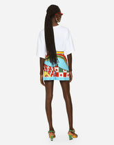 Carretto-print cotton shorts -  | Dolce &amp; Gabbana