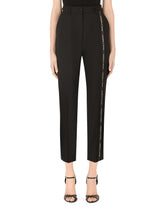 Woolen pants with branded selvedge -  | Dolce &amp; Gabbana