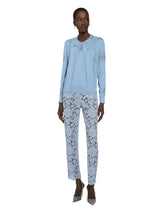 Tailored branded floral cordonetto lace pants with DG logo -  | Dolce &amp; Gabbana