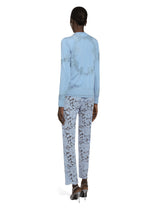 Tailored branded floral cordonetto lace pants with DG logo -  | Dolce &amp; Gabbana