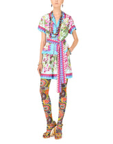 Bluebell-print twill shorts with piping -  | Dolce & Gabbana