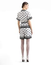DG logo all-over print silk shorts -  | Dolce &amp; Gabbana