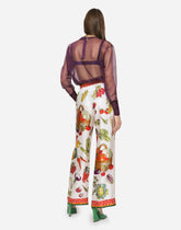 Vegetable-print twill pajama pants -  | Dolce & Gabbana