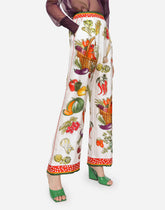 Vegetable-print twill pajama pants -  | Dolce & Gabbana