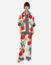 Poppy-print twill pajama pants -  | Dolce &amp; Gabbana